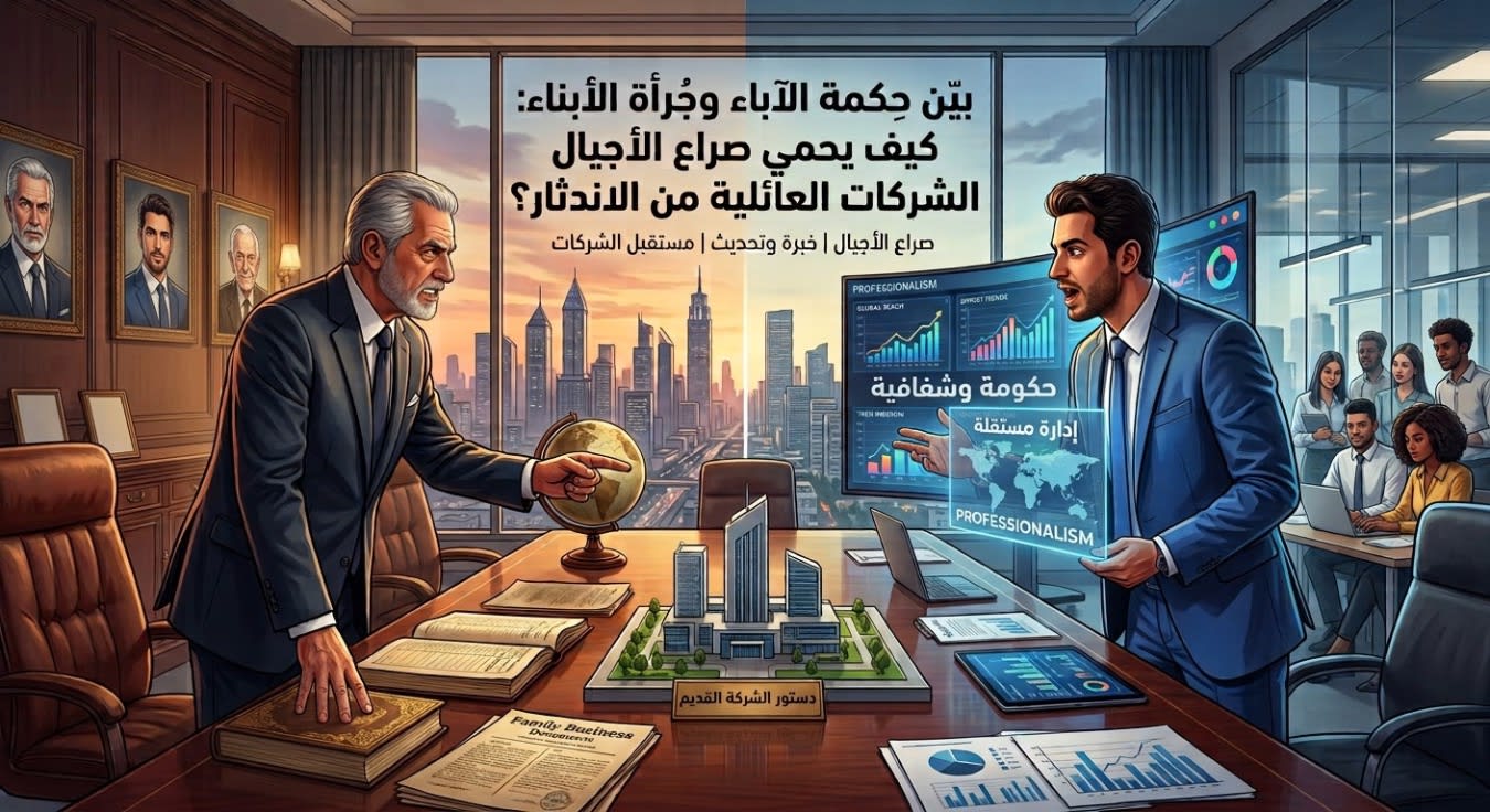 " فاميلي بيزنس "  بين حكمِة الآباء وجُرأة الأبناء: كيف يحمي صراع الأجيال الشركات العائلية من الاندثار؟
