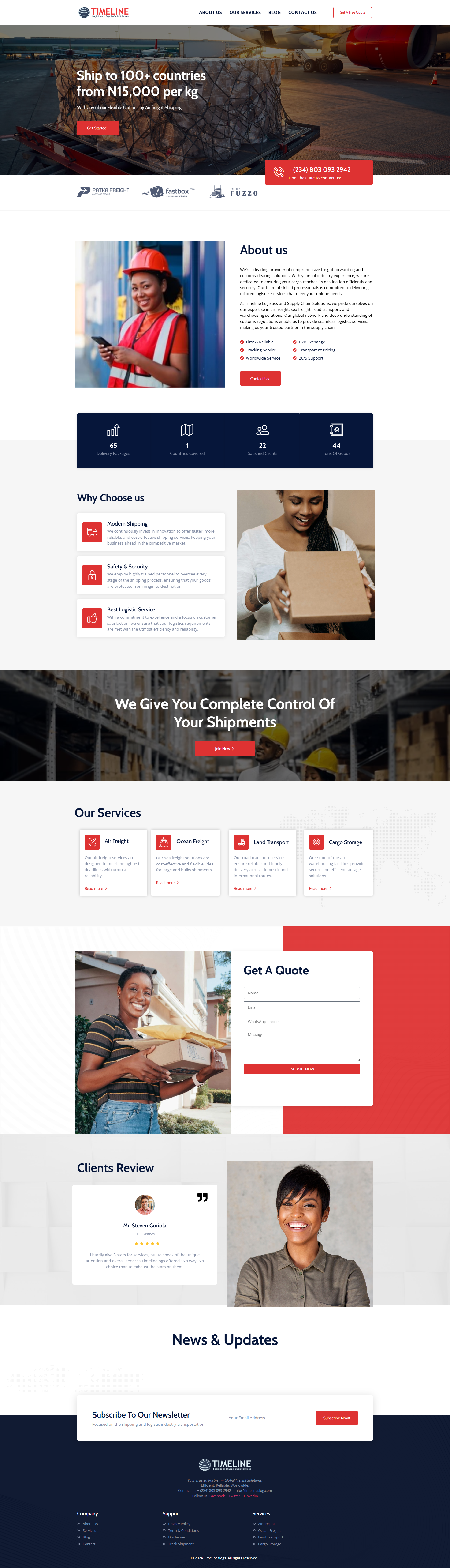 Timelineslog.com — logistics tracking platform by Qrafteq Nigeria