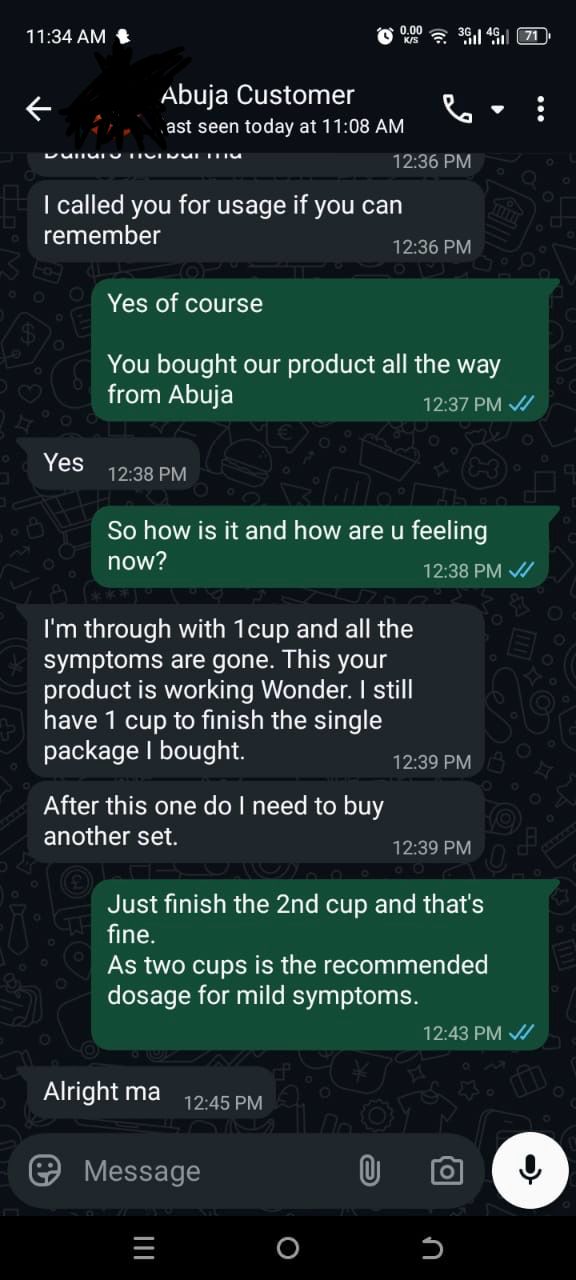 Customer feedback