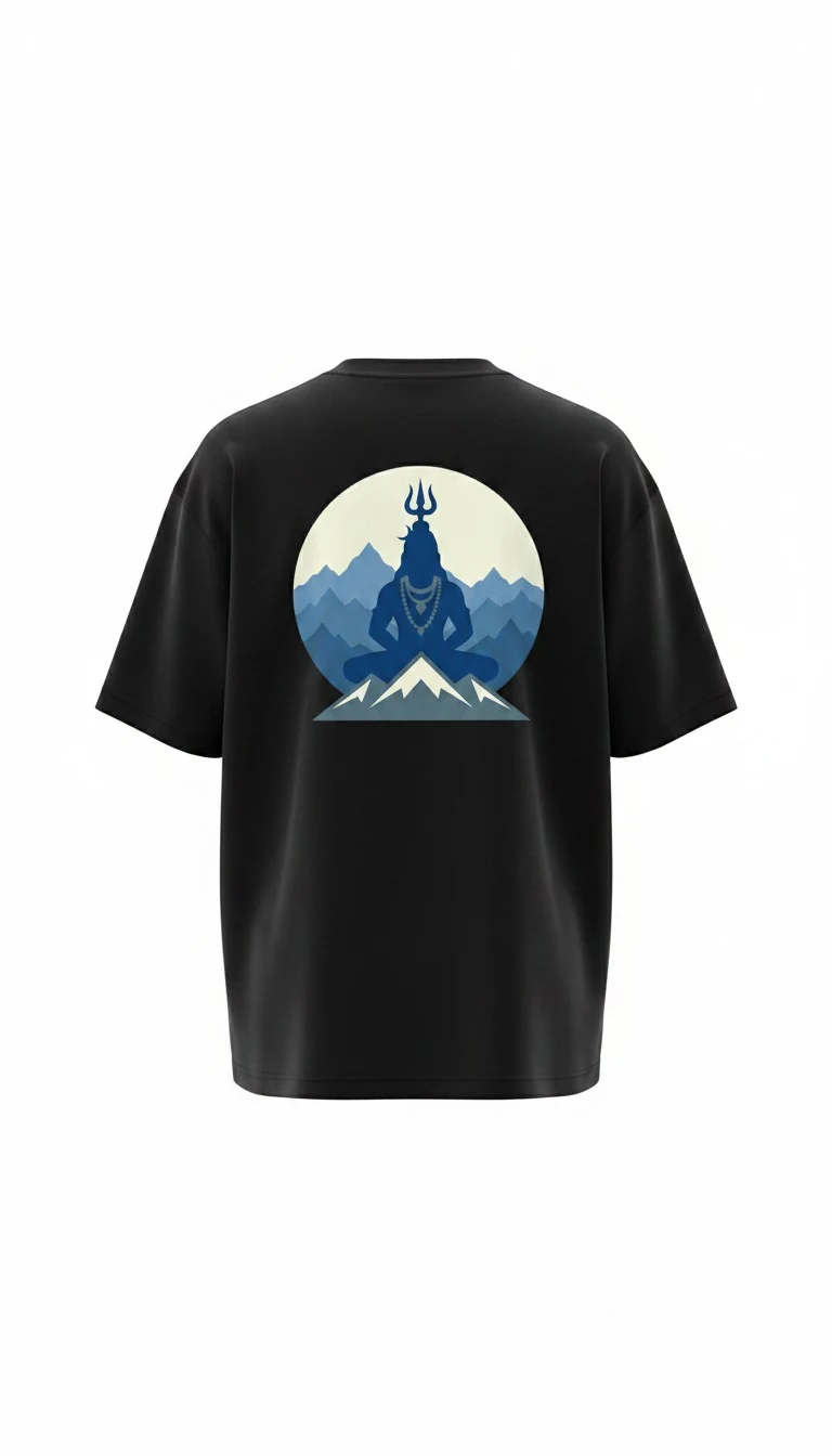Meditative Shiva front and back view back view
