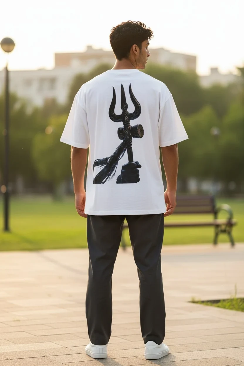 Shiva's Trishul front and back view back view