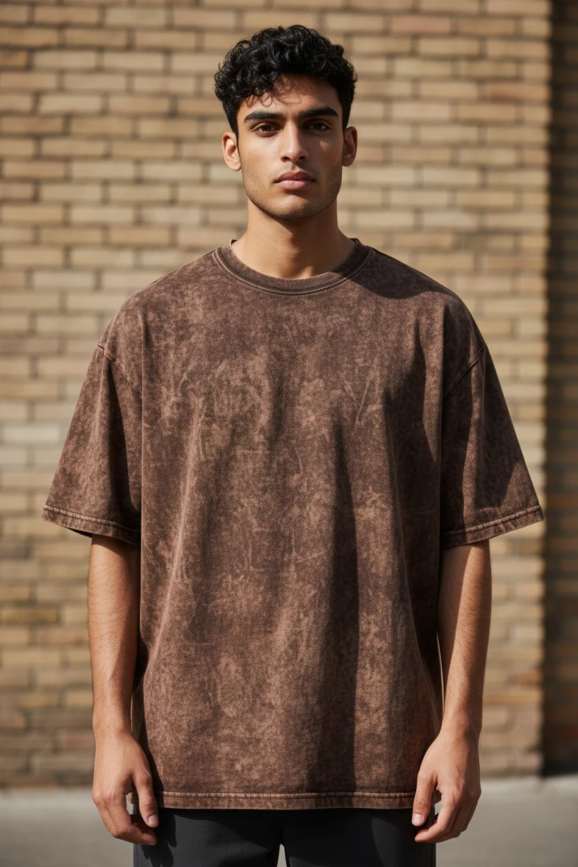 260 GSM Acid Wash front and back view