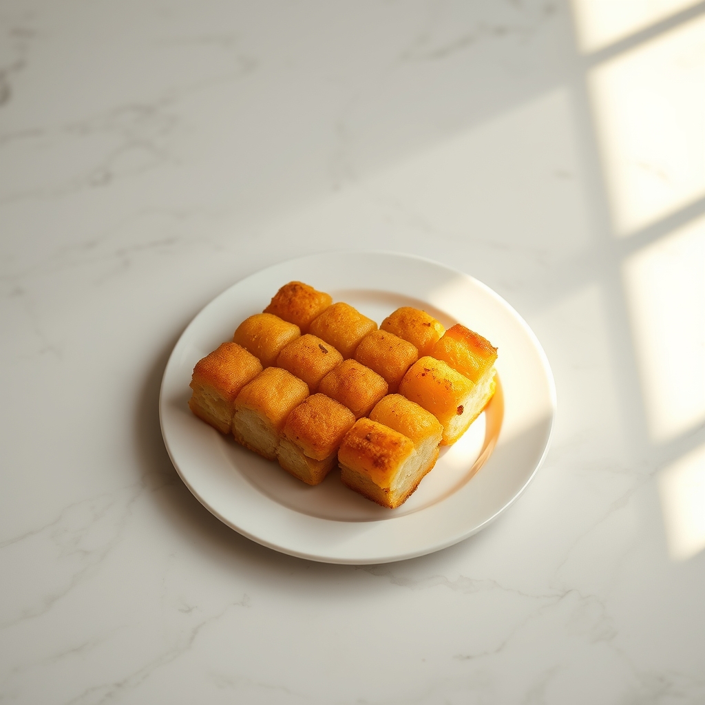 Close up of tater tots on a baked casserole