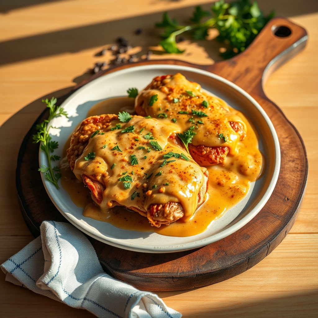 Baked crack chicken in a casserole dish