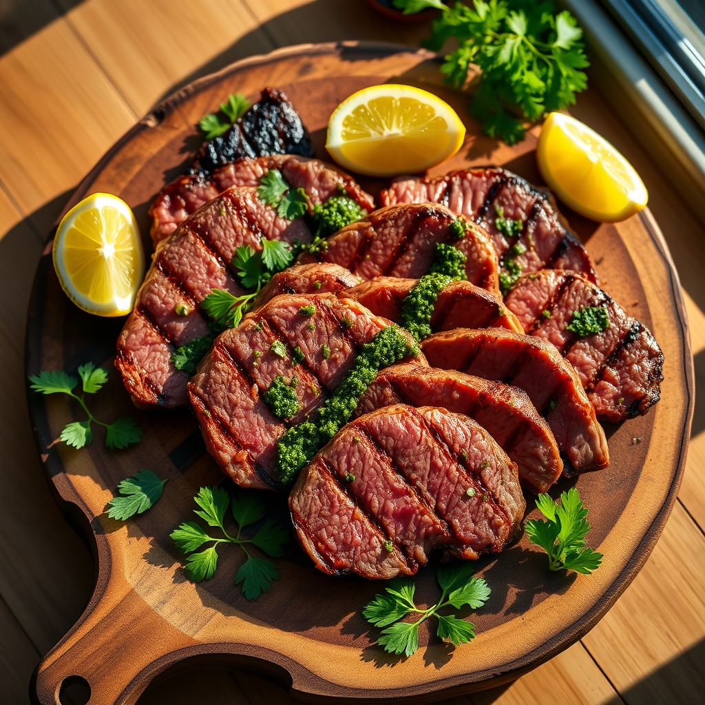 Sliced Flank Steak Fajitas