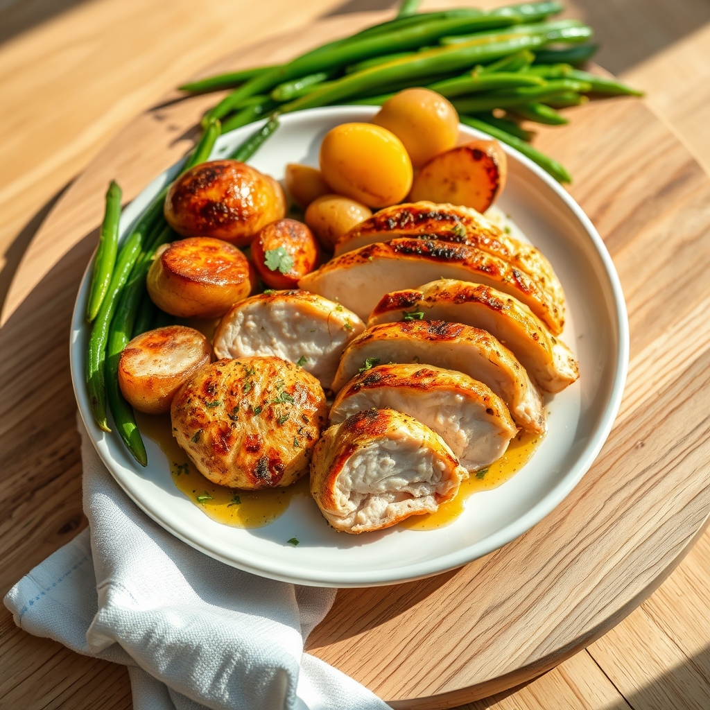 Boneless skinless chicken thighs on a baking sheet