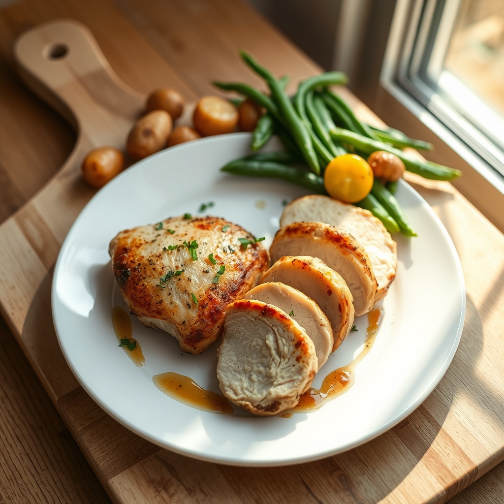 Boneless skinless chicken thighs being cooked in a skillet