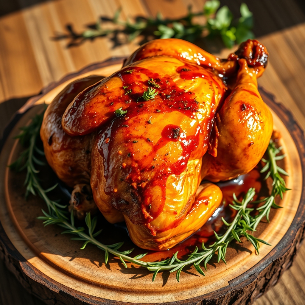 Golden roasted Cornish hen