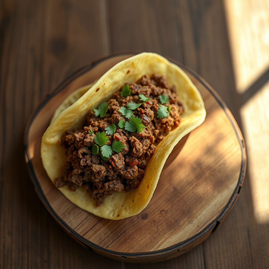 Finished taco meat with seasonings