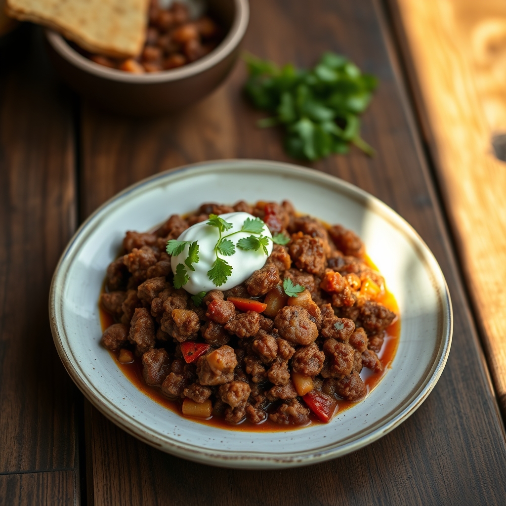 Ground venison skillet with vegetables