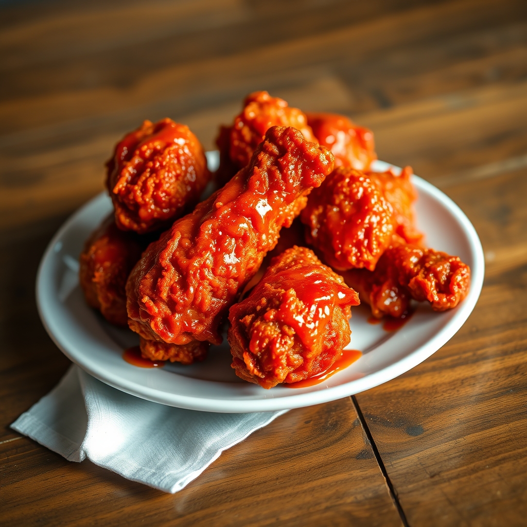 Nashville hot chicken ready to eat