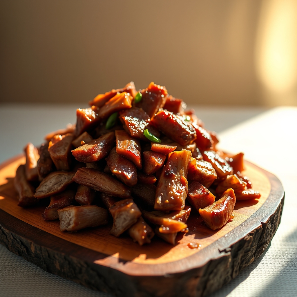Crispy pork carnitas ready for serving