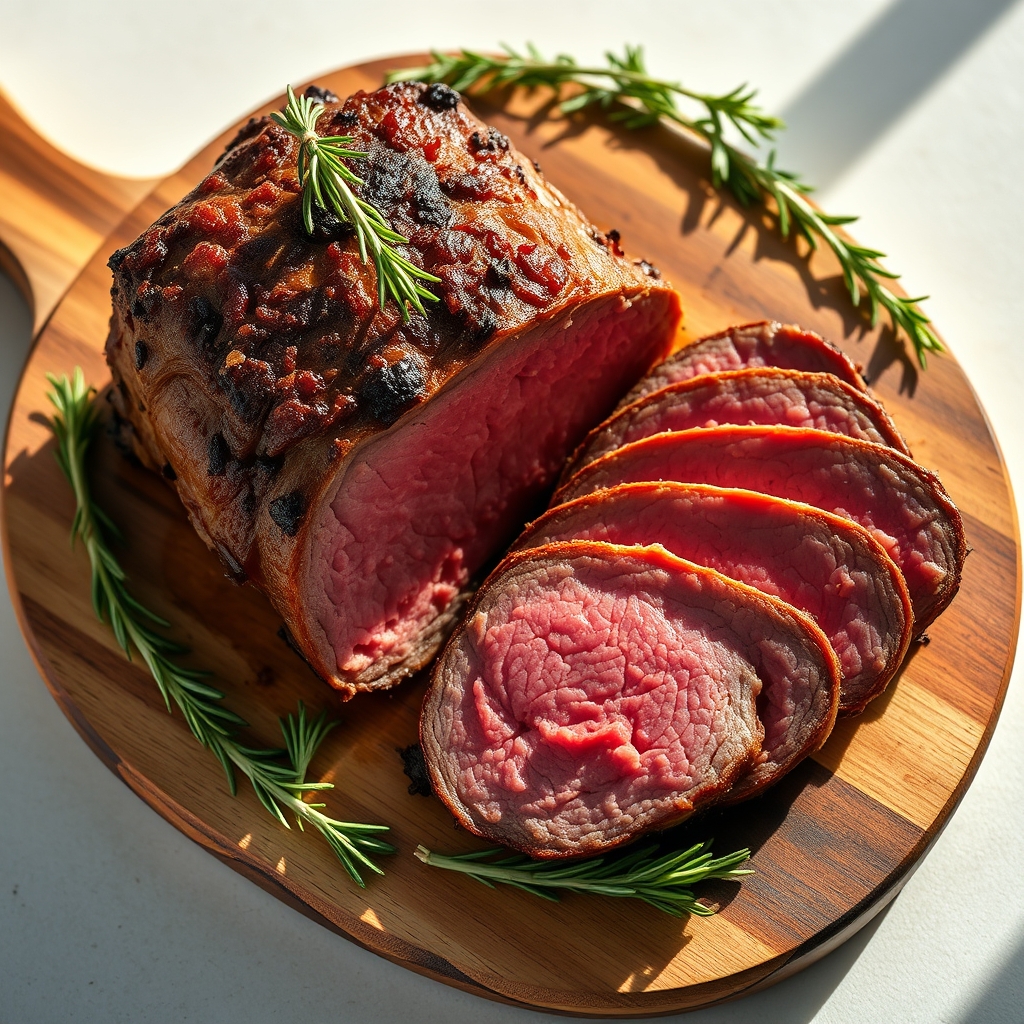 Sirloin tip roast ready to be cooked