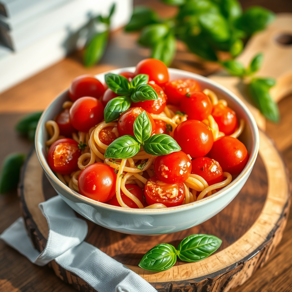 Roasted Cherry Tomatoes with Pasta
