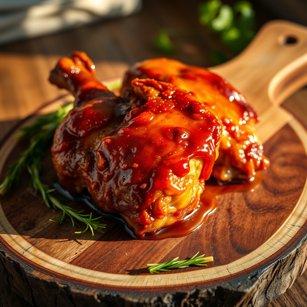 Juicy slow cooker chicken thighs ready to serve