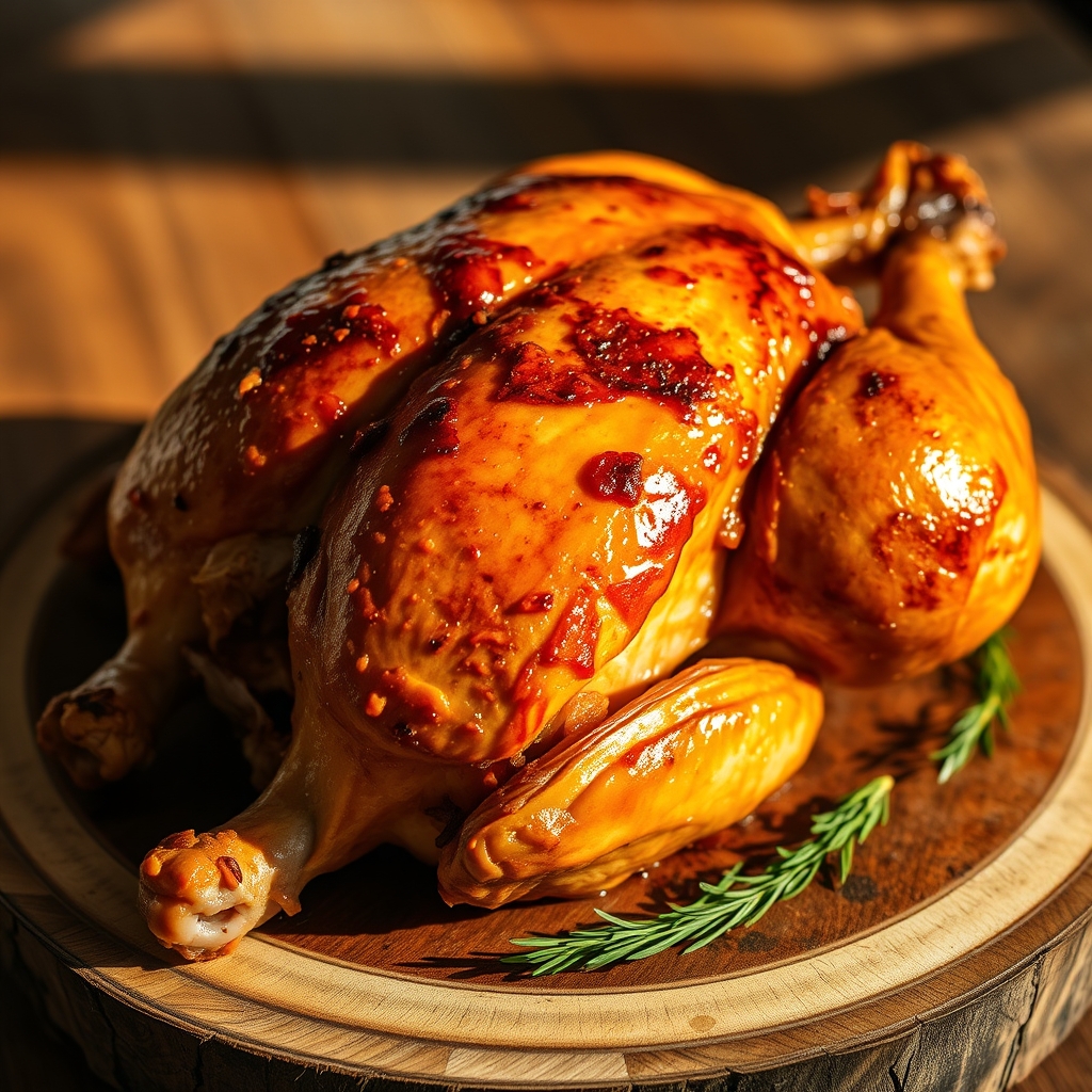 Roasted Cornish game hen with herbs