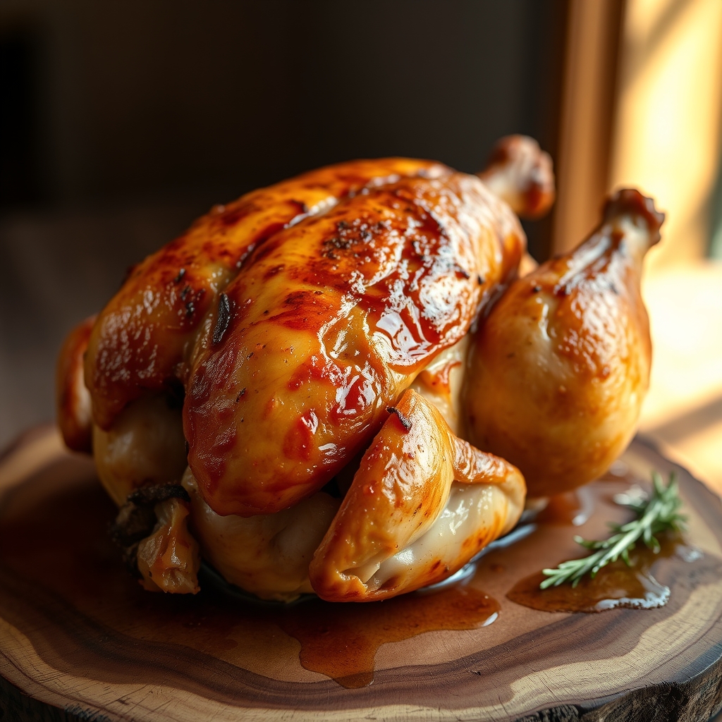 Seasoned Cornish game hen ready for roasting