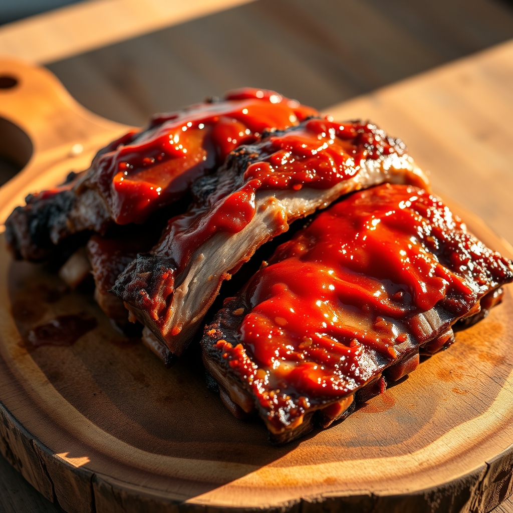 Delicious country ribs ready to be served