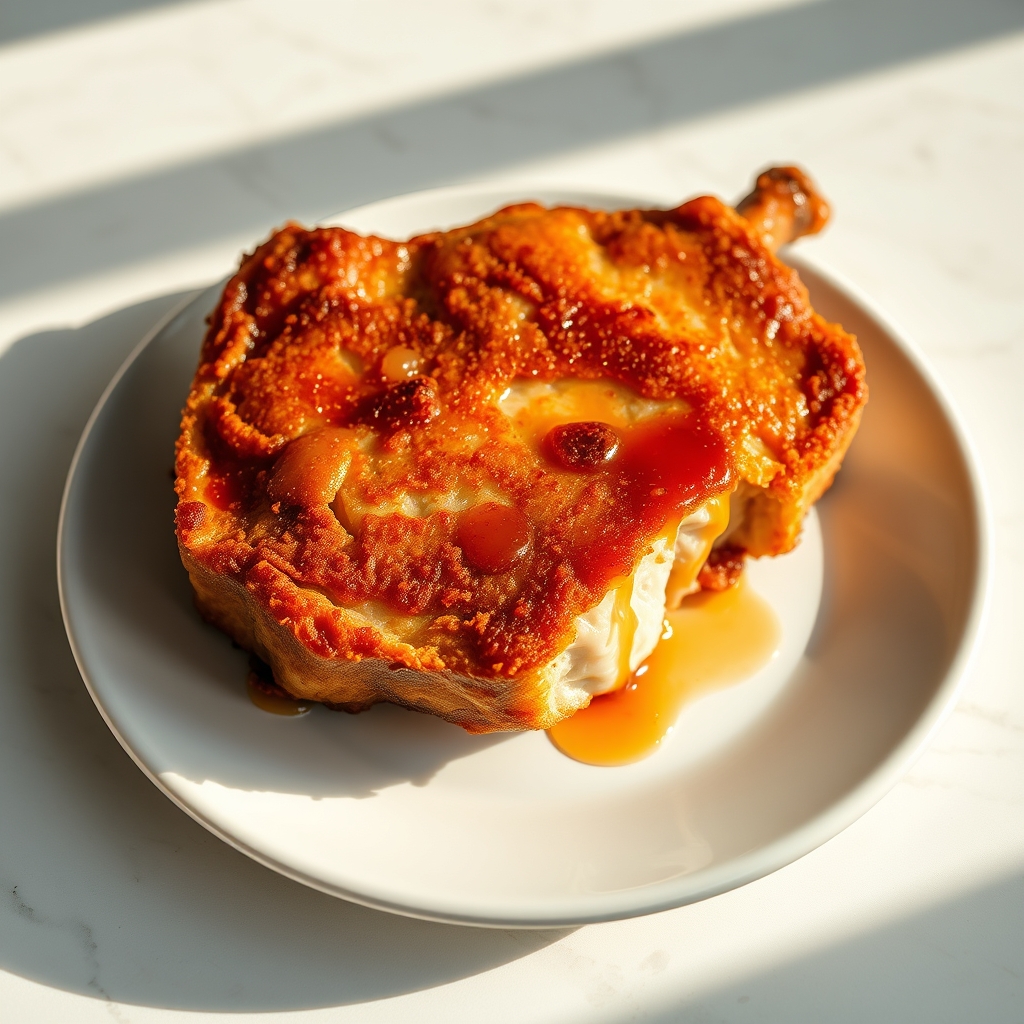 Golden brown fried pork chops