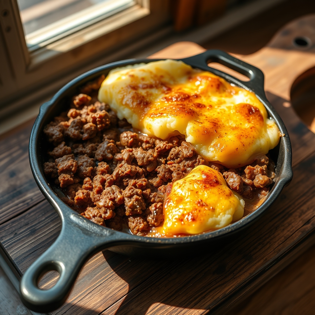 Ground Beef and Potato Skillet Dish