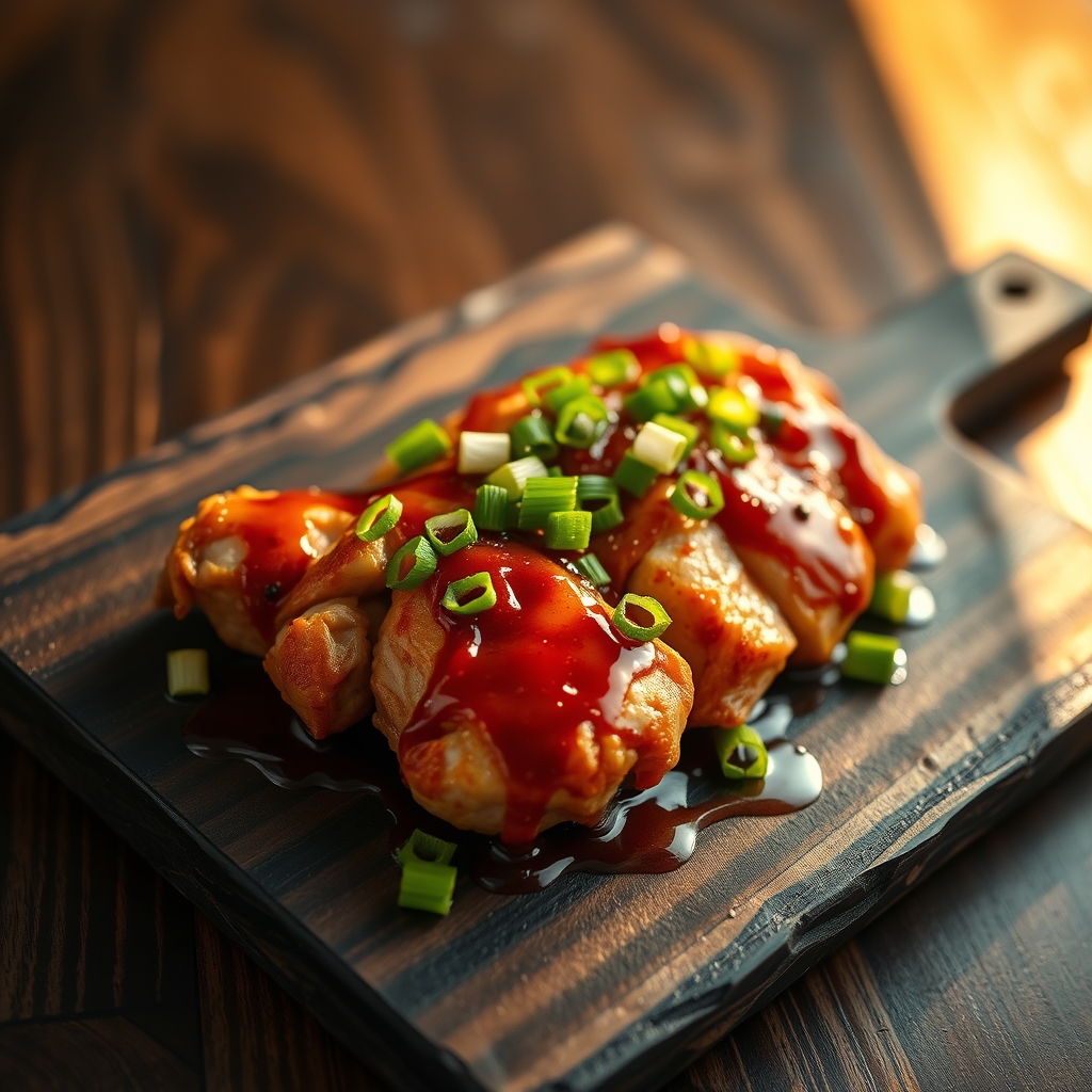 Hibachi chicken and vegetables being stir-fried in a pan