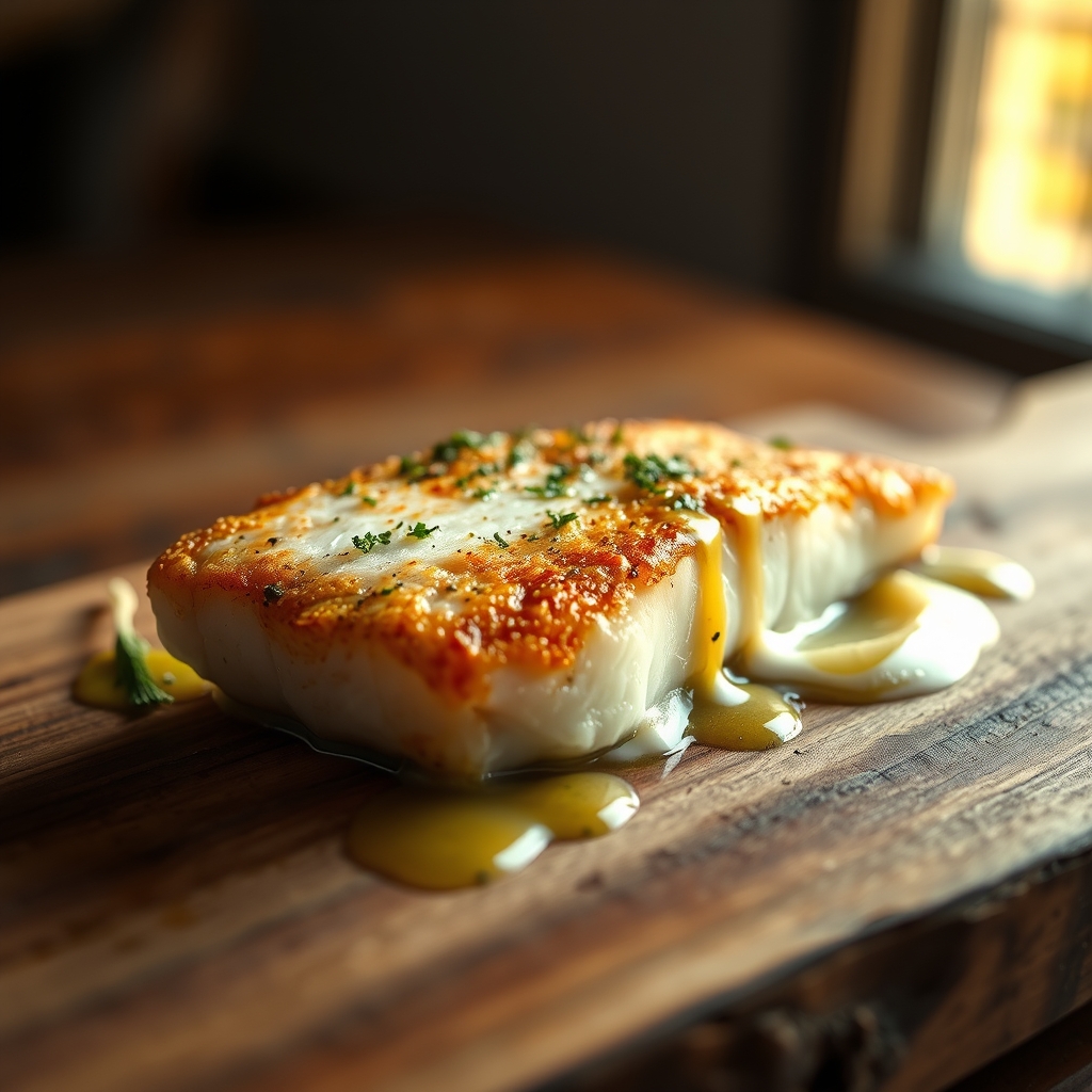 Juicy baked orange roughy fillets in a baking dish