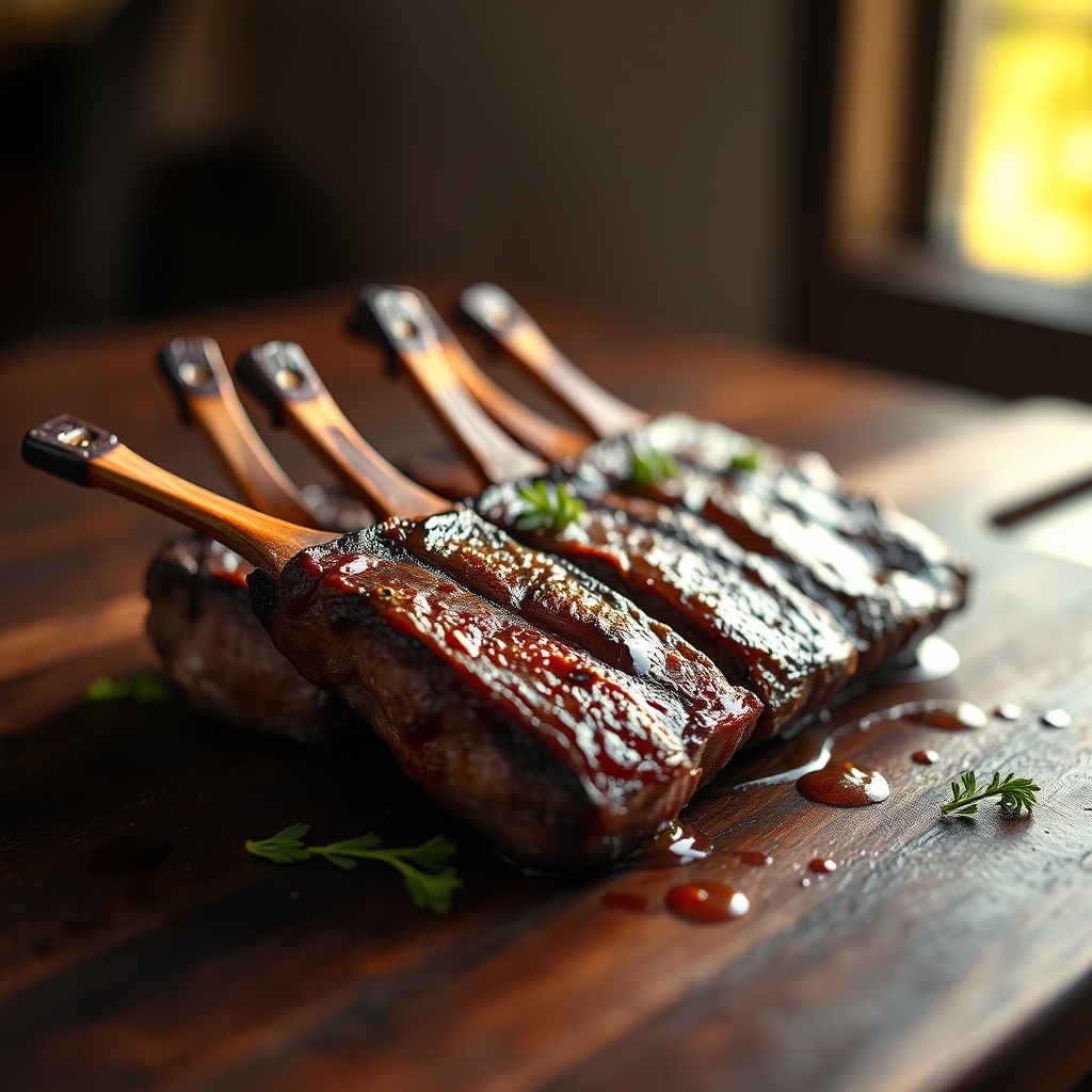Perfectly cooked steak tips ready to serve