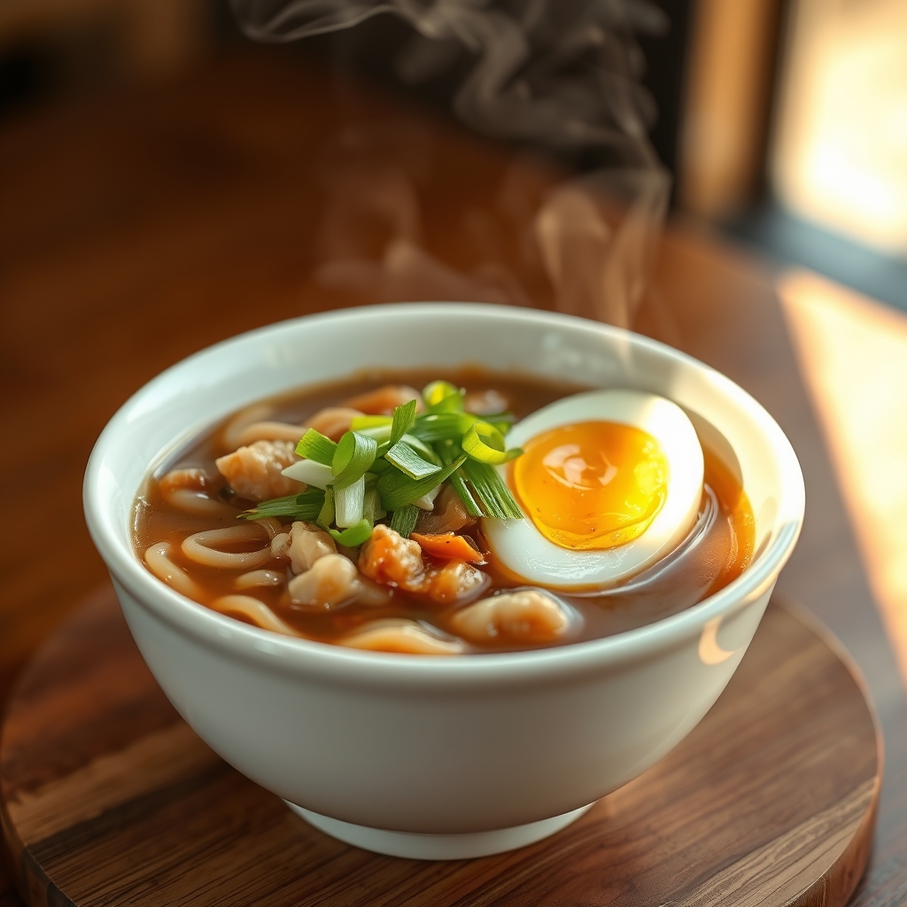Udon noodle soup bowl