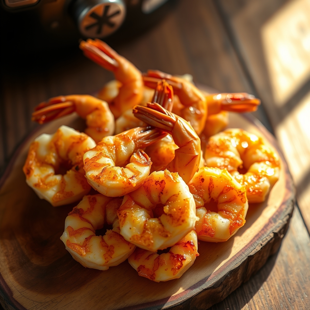 Seasoned shrimp ready to be cooked in an air fryer