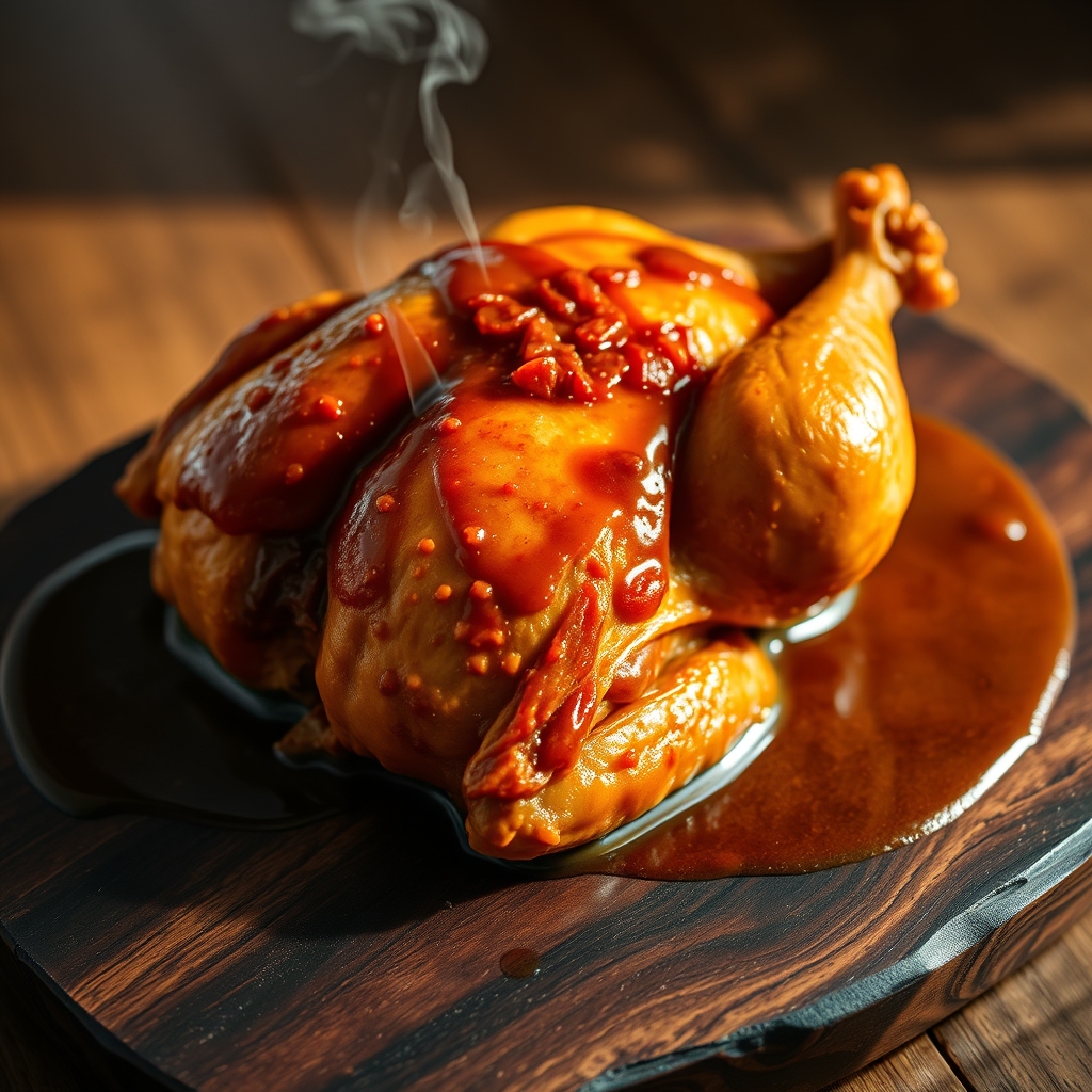 Savory chicken and creamy gravy dish