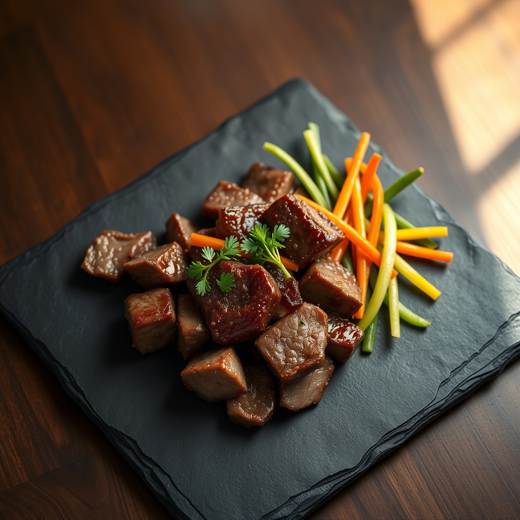 Mongolian Beef plated