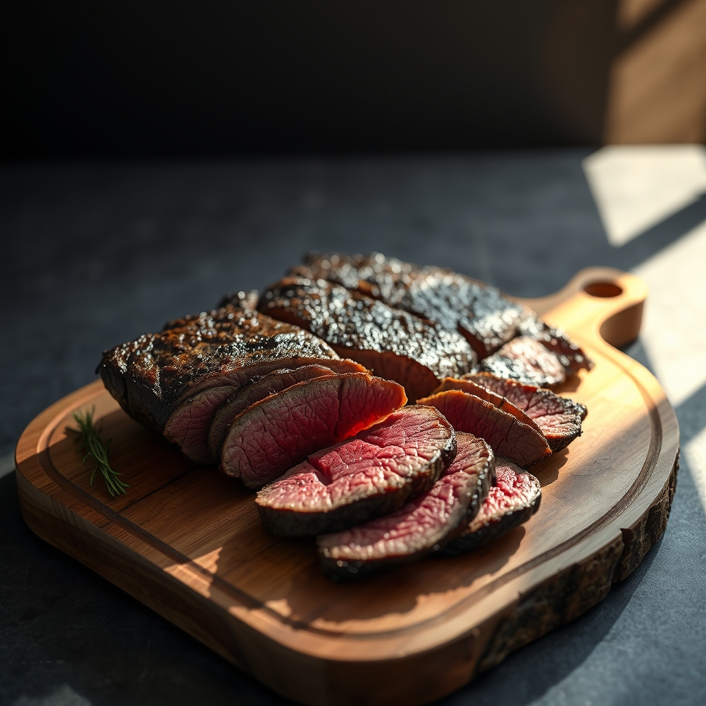 Marinating flank steak