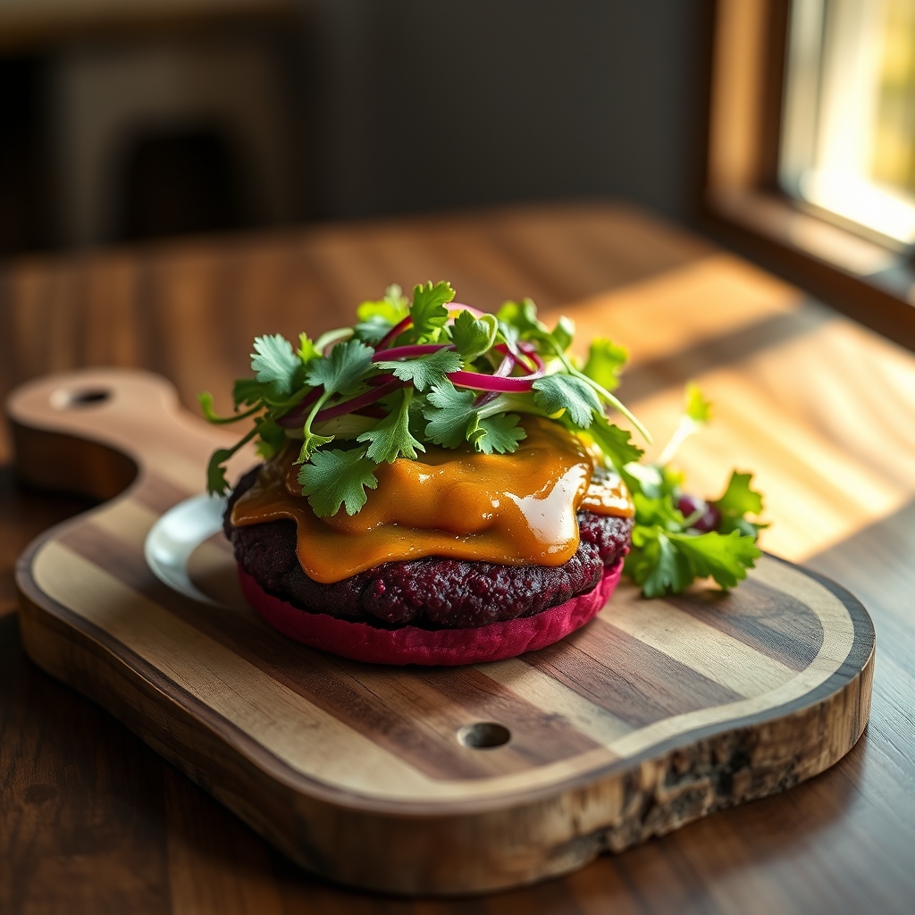 Raw beet burger patties before cooking