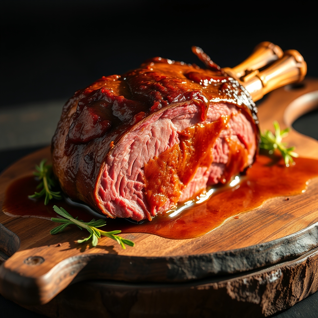 Beef Arm Roast in a pan