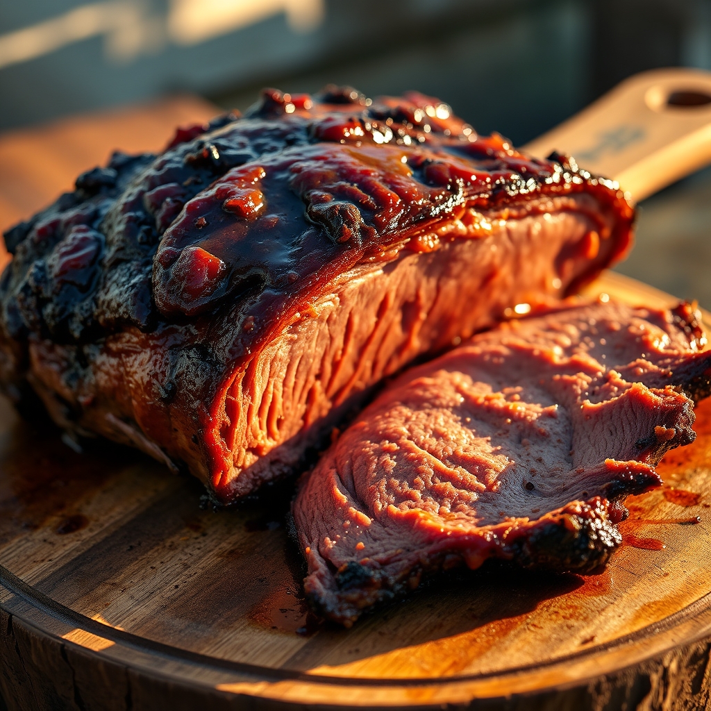 Slow-cooked beef barbecue