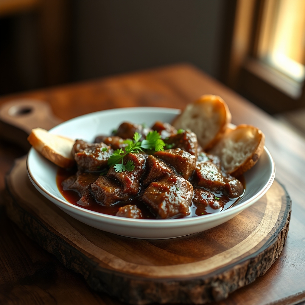 A plate of Beef Bourguignon
