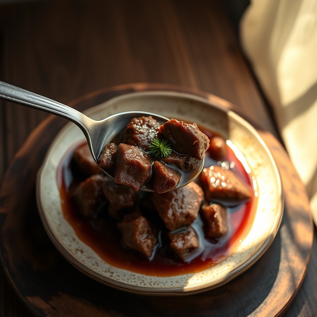 Beef Stew Browning in Skillet