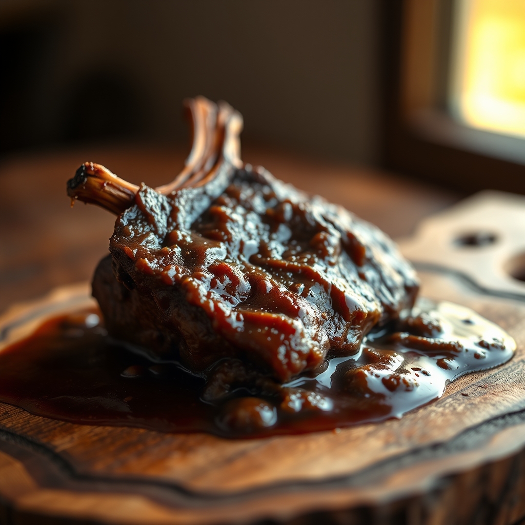 Finished Braised Beef Cheeks