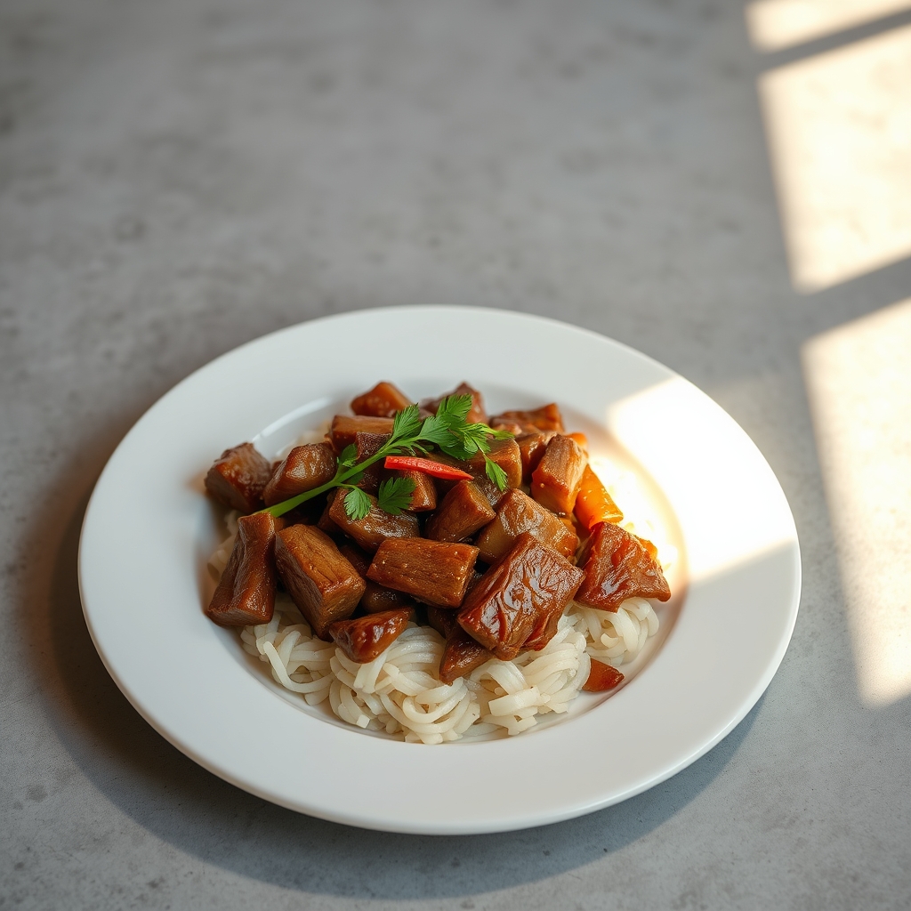 Beef Chop Suey vegetables cooking
