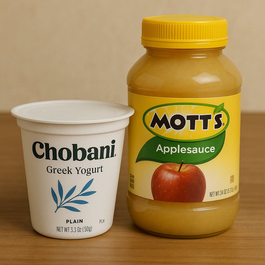 Applesauce substituted with Greek Yogurt