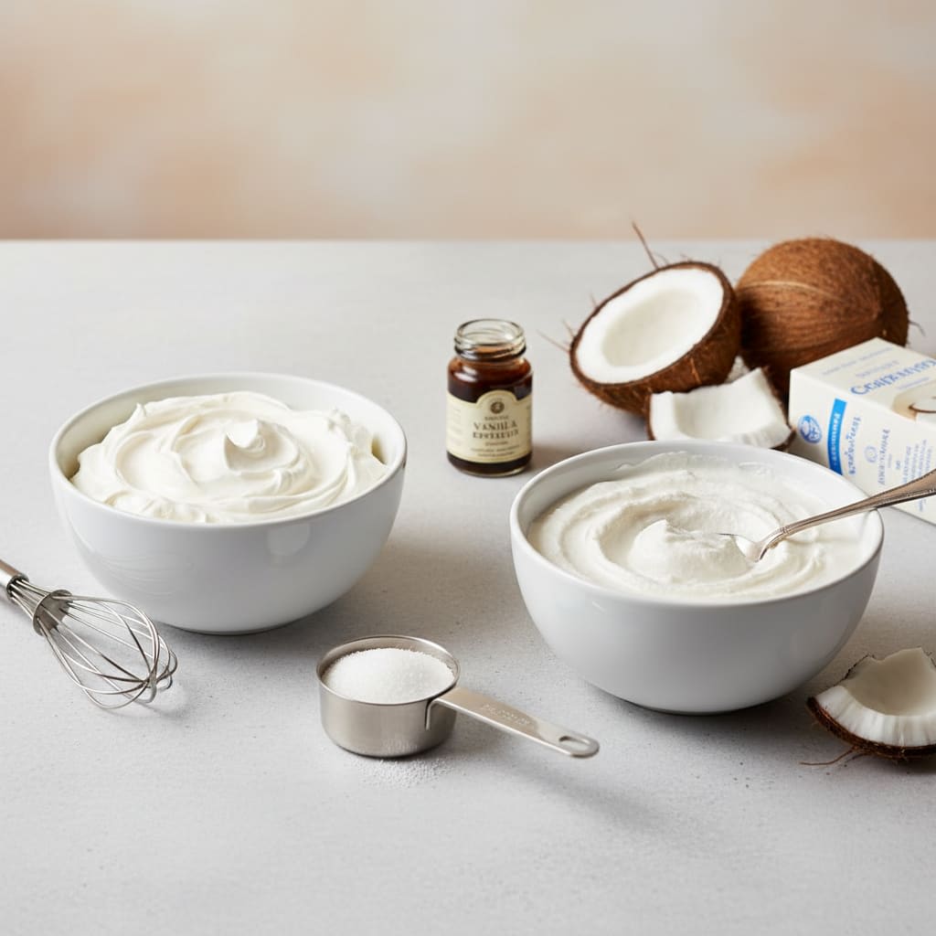 Coconut Cream substituted with Heavy Cream