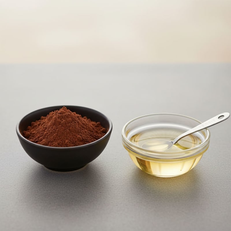 Unsweetened Chocolate substituted with Cocoa Powder + Vegetable Oil