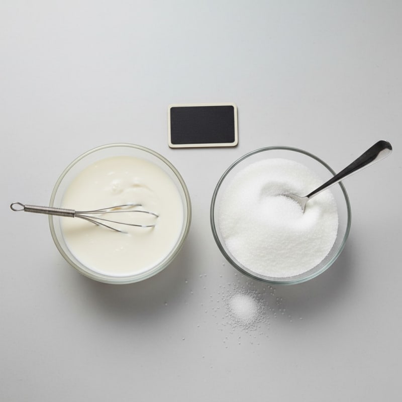 Condensed Milk substituted with Evaporated Milk With Sugar