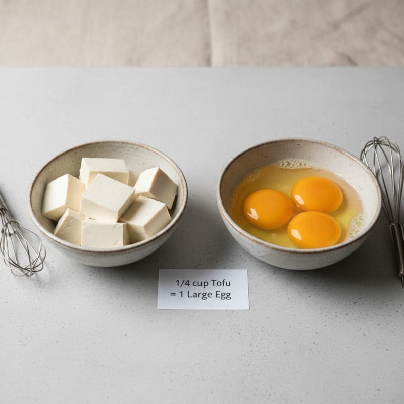 Large Eggs substituted with Silken Tofu