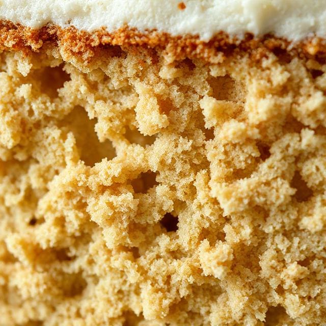 Close-up of moist cake crumb structure