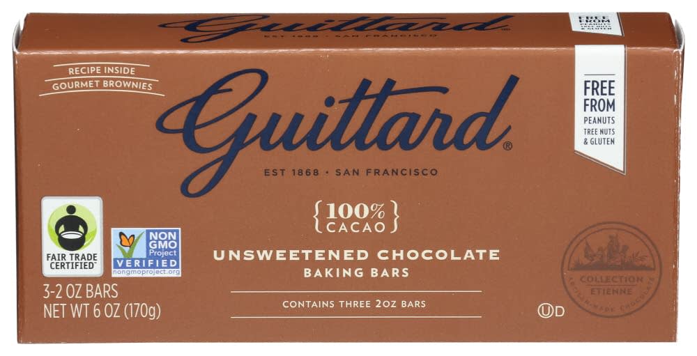 Guittard, Baking Unsweetened Chocolate Bar 