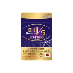 ロートV5 【公式】ロートV5 アクトビジョン 大容量62粒(2か月分) ルテイン ゼアキサンチン 機能性表示食品(視力 視界 ぼやけ・かすみ ブルーライト)