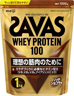 ザバス(SAVAS) ホエイプロテイン100 リッチショコラ味 1㎏ 明治【Amazon.co.jp限定】