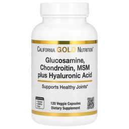 California Gold Nutrition グルコサミン コンドロイチン MSM プラス ヒアルロン酸 ベジカプセル120粒