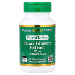 California Gold Nutrition EuroHerbs® パナックスジンセン エキス Euromed Quality 250mg ベジカプセル60粒